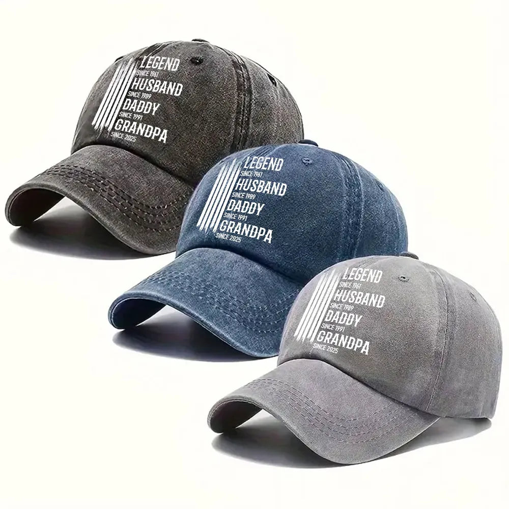 The Original Legend - Personalized Custom Vintage Washed Denim Cap 819 reviews