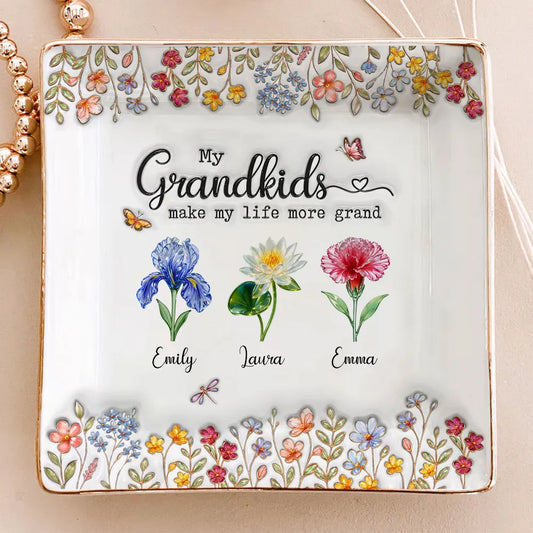 Make Life More Grand With Lovely Kids - Personalized Custom 3D Inflated Jelwery Dish