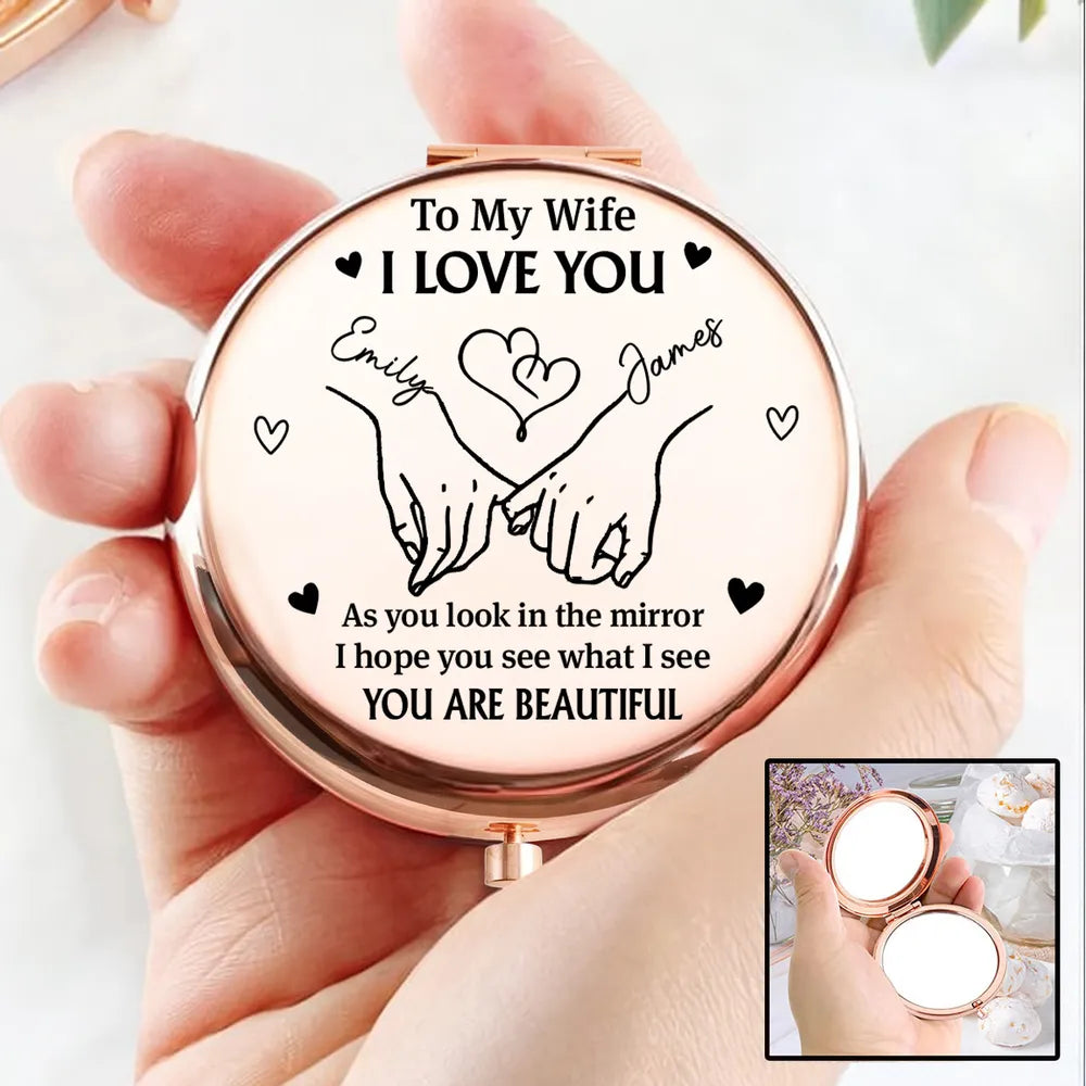 Your Beauty Goes Deeper Inside - Personalized Custom Compact Mirror