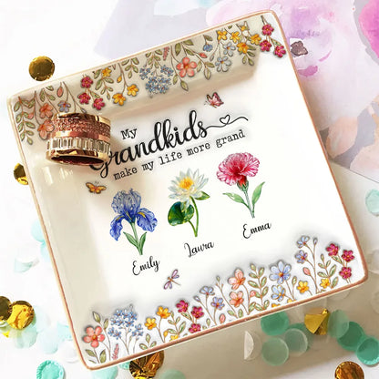 Make Life More Grand With Lovely Kids - Personalized Custom 3D Inflated Jelwery Dish