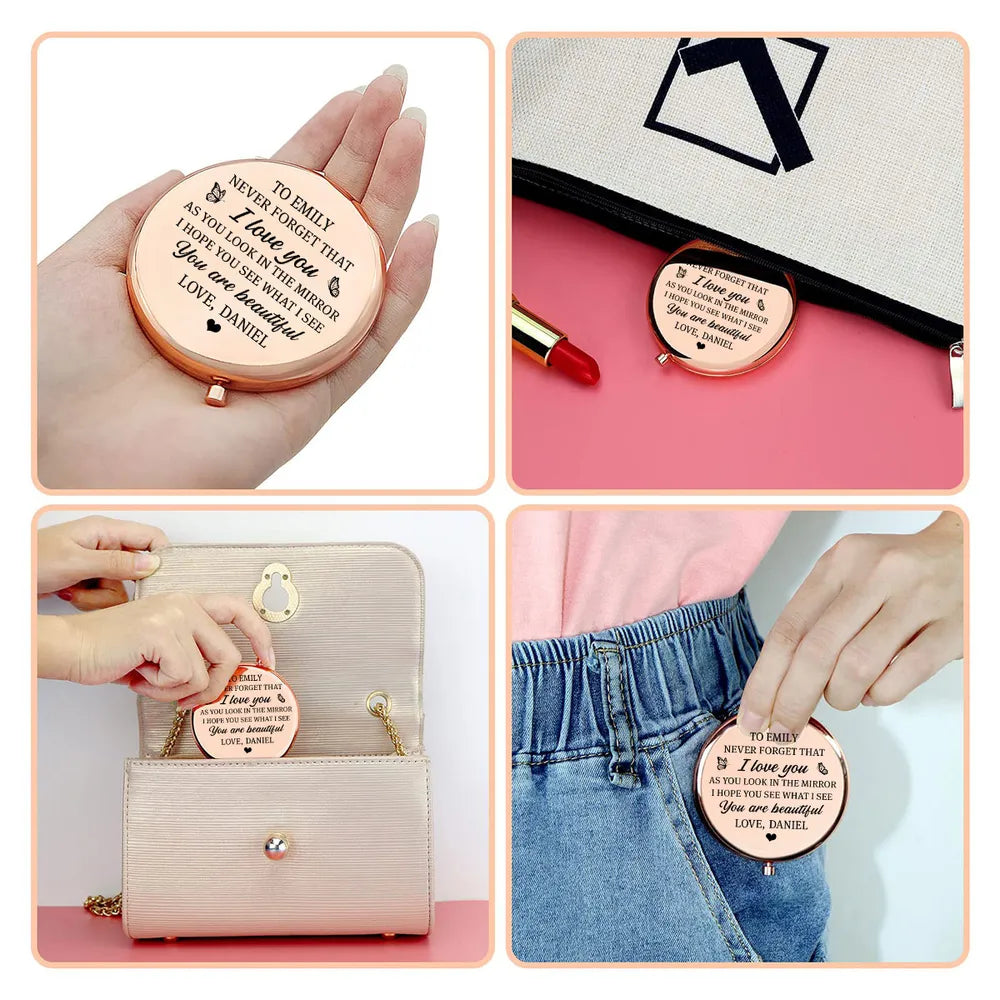 I See Beauty In You - Personalized Custom Compact Mirror