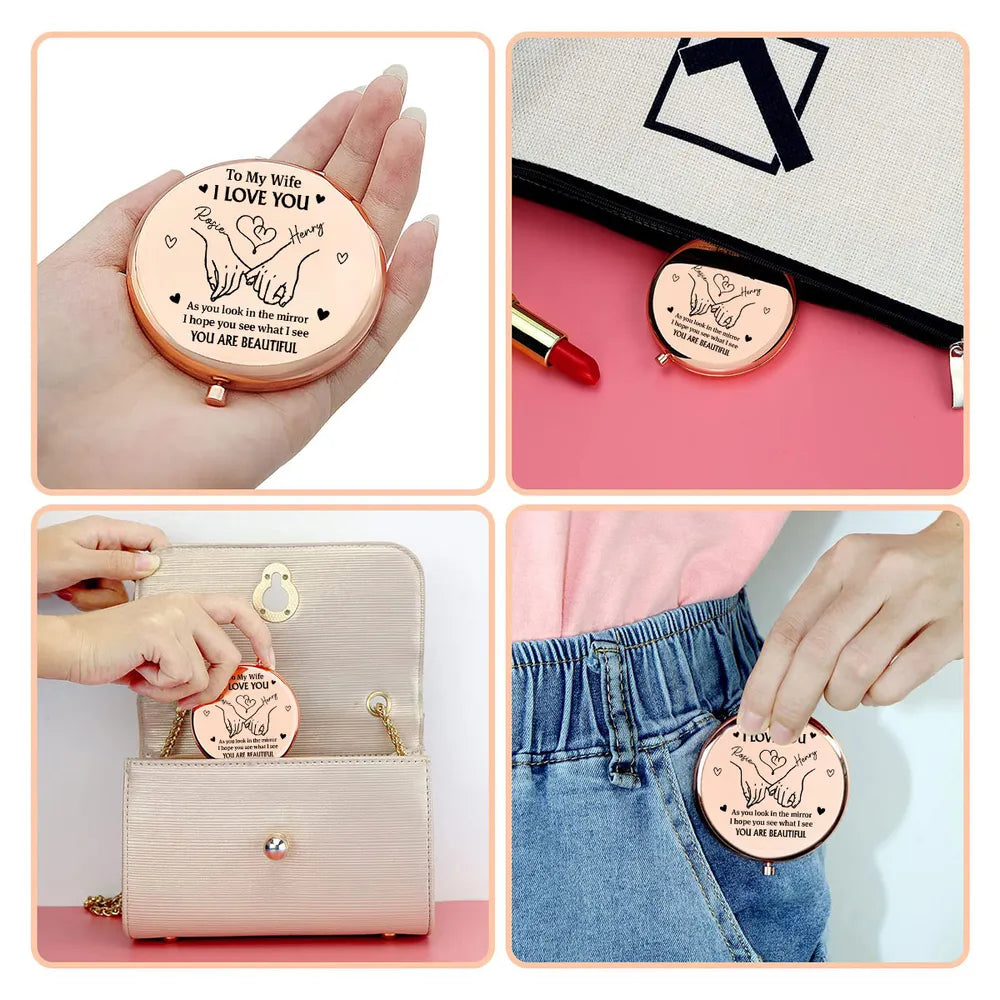 Your Beauty Goes Deeper Inside - Personalized Custom Compact Mirror