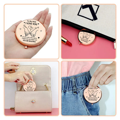 Your Beauty Goes Deeper Inside - Personalized Custom Compact Mirror