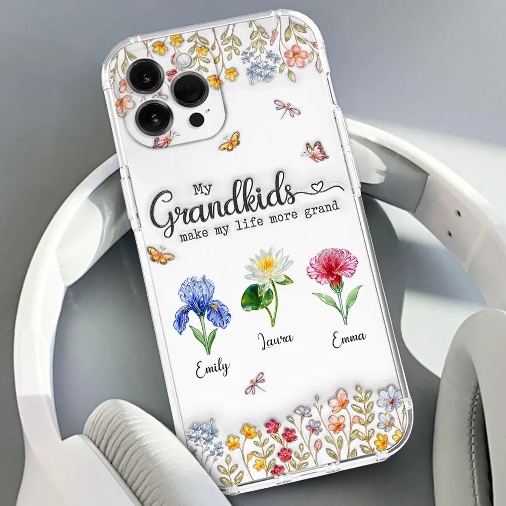 Make Life More Grand With Lovely Kids - Personalized Custom 3D Inflated Effect Phone Case