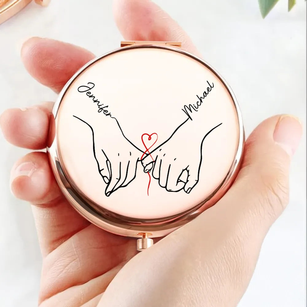 Beauty Reflected Through Love - Personalized Custom Compact Mirror