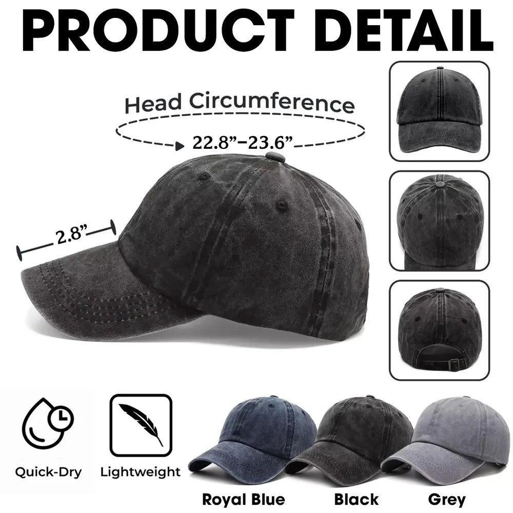 The Original Legend - Personalized Custom Vintage Washed Denim Cap  819 reviews