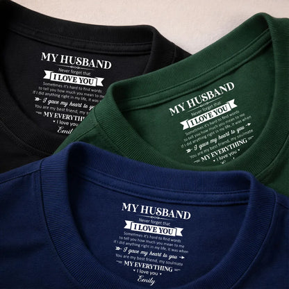 My Soulmate And My Everything - Personalized Custom Inside Neck Print T-Shirt