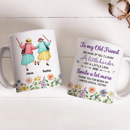 Cry A Little Less And Smile More - Personalized Custom Coffee Mug