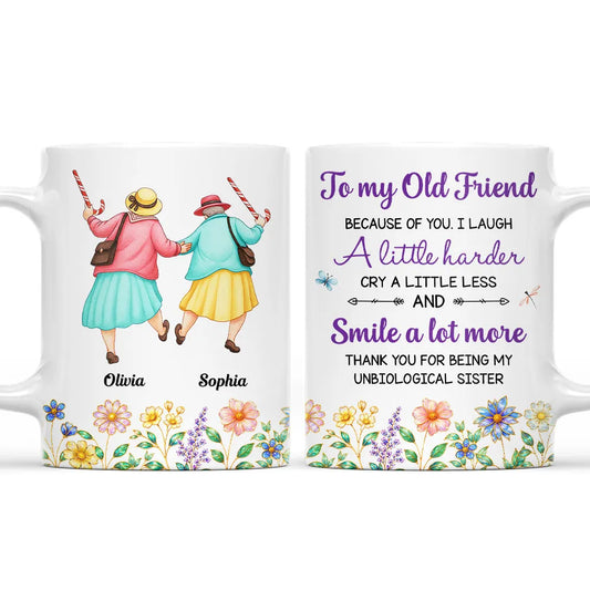 Cry A Little Less And Smile More - Personalized Custom Coffee Mug