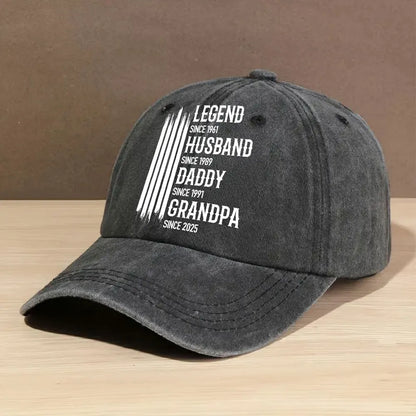 The Original Legend - Personalized Custom Vintage Washed Denim Cap  819 reviews