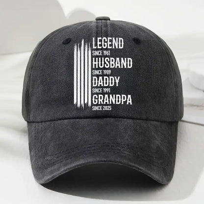 The Original Legend - Personalized Custom Vintage Washed Denim Cap  819 reviews