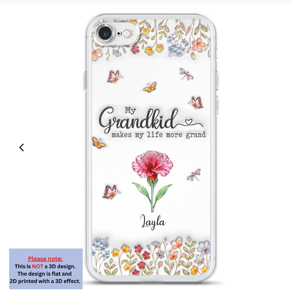 Make Life More Grand With Lovely Kids - Personalized Custom 3D Inflated Effect Phone Case