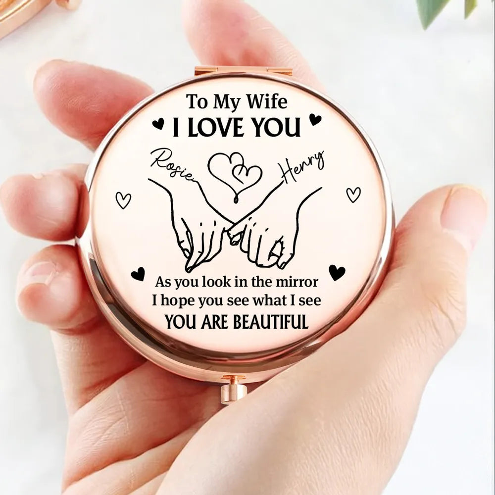 Your Beauty Goes Deeper Inside - Personalized Custom Compact Mirror