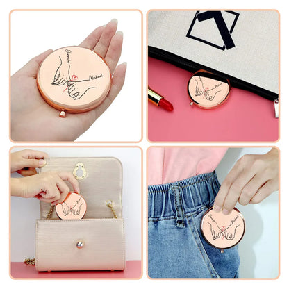 Beauty Reflected Through Love - Personalized Custom Compact Mirror
