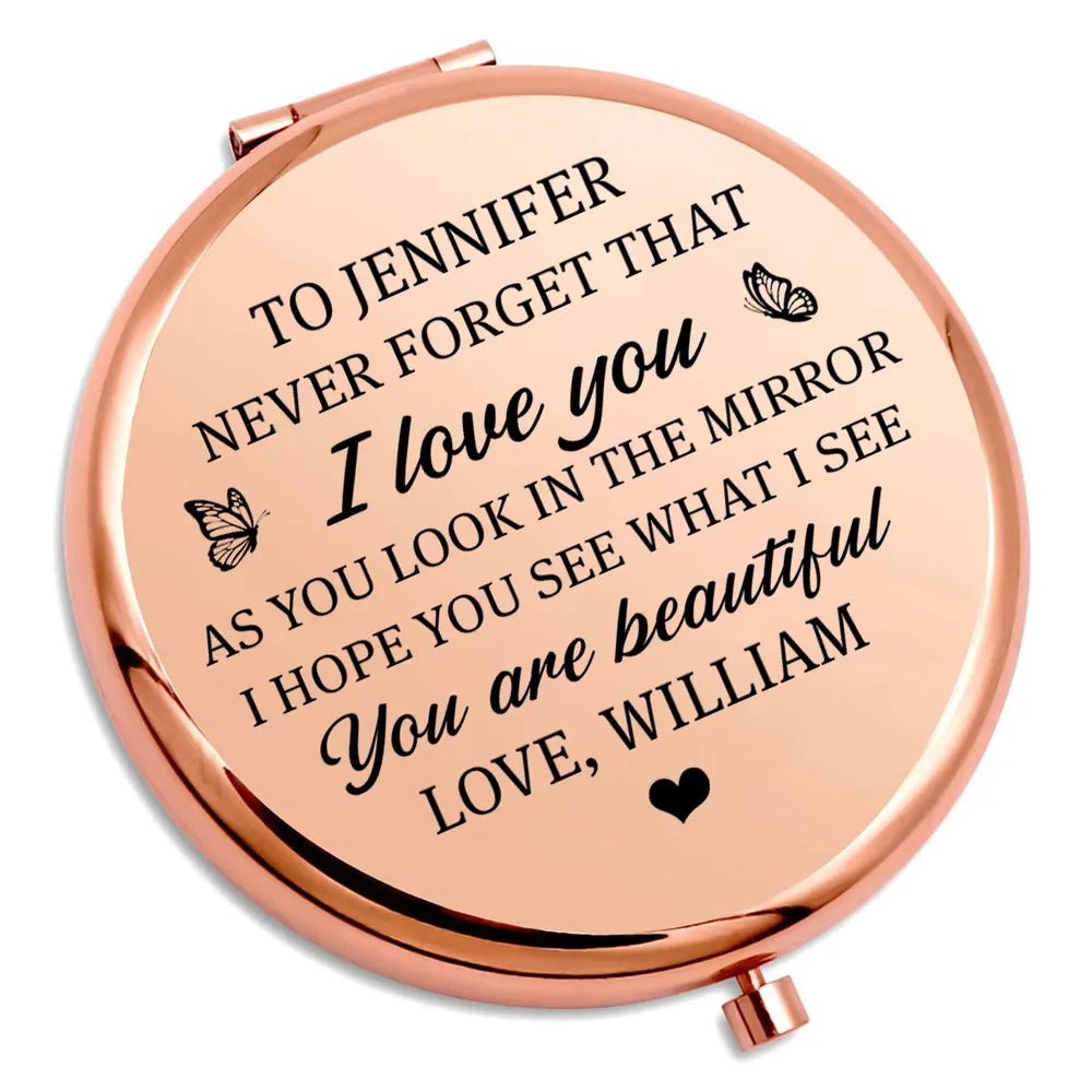I See Beauty In You - Personalized Custom Compact Mirror